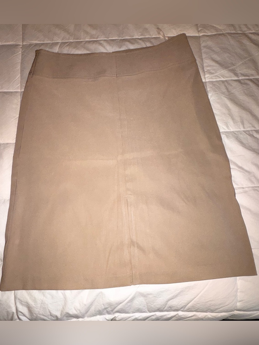 Wrapper Neutral Beige Pencil Skirt